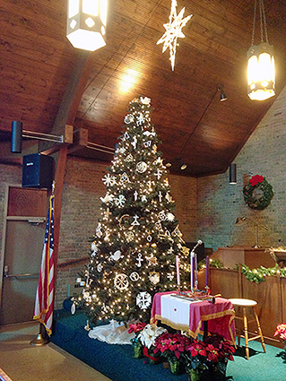 The Christmas Tree in the Sanctuary